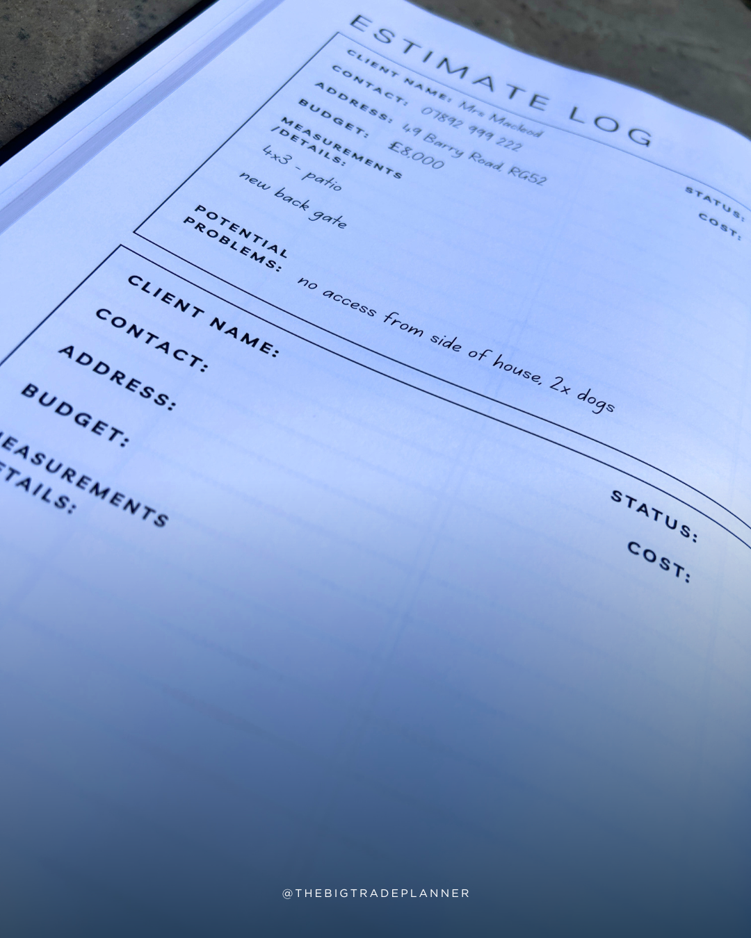 THE BIG TRADE SERVICES PLANNER