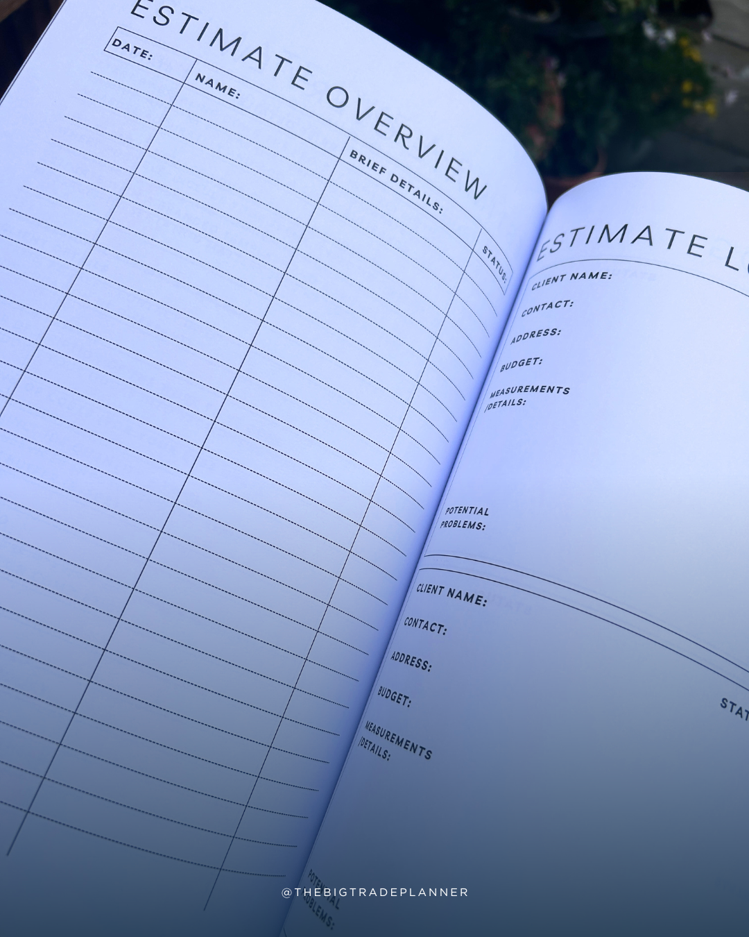 THE BIG ESTIMATE JOB TRACKER